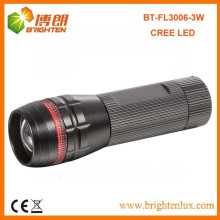 Factory Sale CE Good Quality Aluminum Metal Beam Focus 3w led Power Style Cree led Torch with Red Ring
